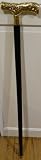Victorian Style Walking Cane - Wood with Brass Handle