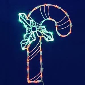 Vickerman 17" Candy Cane Window Décor with 35 Multi-Colored LED Lights