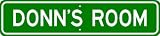 DONN ROOM SIGN - Personalized Gift Boy or Girl, Aluminum