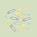 Multi Color Pastel Safety Pin Favor Charms 24ct