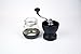 Nomi Manual Ceramic Burr Coffee Grinder Mill Hand Crank with Complimentary Lid & Brush (Black)