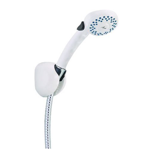Alsons 410PBPK Push Button Trickle/Full Spray Hand Shower with Wall Mount Unit, White