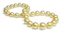 12x15mm Round Golden South Sea Pearl Necklace