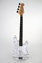 Crescent 43" Zebra Stripe Electric Bass Guitar with Accessories & Guitar Stand