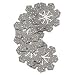 Beadwork coasters, 'Silver Stars' (set of 6)