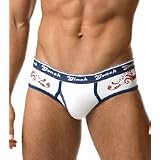 Ginch Gonch Bull Rider Low Rise Brief Underwear (M White)