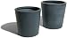 Strathwood Round Zinc-Finished Planters Set of 2, Round