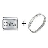 Name China Italian Charm Bracelet