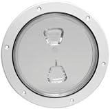 DECK PLATE 4 White, Clear Lid, Screw In