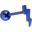 Blue Lightning Bolt Anodized Titanium Barbell