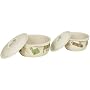 Corelle Coordinates 4-Piece Casserole Bake-and-Serve Set, Textured Leaves