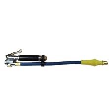 Coilhose Pneumatics TGC122 Inflator Gauge 10-120 PSI with 12-Inch Length Hose, Straight Chuck