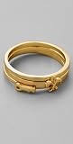 Gorjana Key & Fleur de Lis Stacking Rings