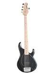 Ernie Ball Music Man Stingray 5 String Bass, Black, Single Humbucker, Maple Board