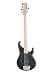 Ernie Ball Music Man Stingray 5 String Bass, Black, Single Humbucker, Maple Board