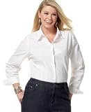 AK Anne Klein Plus Size Woven White Shirt