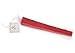 Quasimoon PaperLanternStore.com 8 Inch Red Folding Wood Panel Hand Fan with White Organza Bag for Weddings