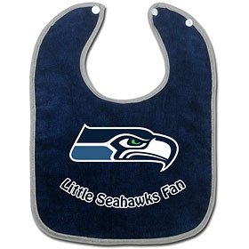 Seattle Seahawks Two-Toned Snap Baby Bib