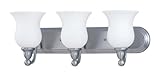 IMAGE OF Nuvo Lighting 60/2569 Glenwood 3-Light Vanity Light with Satin White Glass, Brushed Nickel