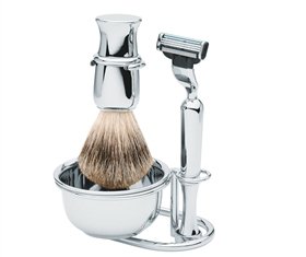 Becker Manicure Shaving Shop Rasiersets Set mit Halterung, Rasierer Mach 3, Pinsel und Sch Preisvergleich
