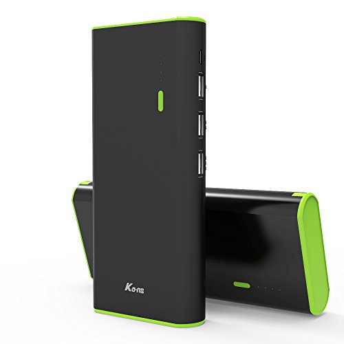 Portable charger,kans 10000mah power bank with 3 usb ports,shared…