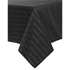 Trendex Home Designs Domino 60-Inch Round Tablecloth, Black