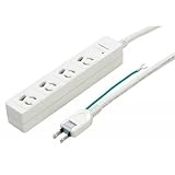 YAZAWA(ヤザワコーポレーション) 3P抜け止めマグネットタップ4個口2m Y02JKNP402WH