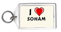 I Love Soham Keychain