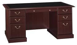 Bush Furniture Saratoga Executive Manager's Desk, Harvest Cherry