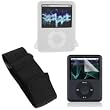 Clear White Silicone Skin Case with Black Adjustable Sports Armband Plus Screen Protectors for Apple Ipod 3g New 3rd Generation Nano 4gb 8gb