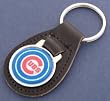 Chicago Cubs Leather Keychain