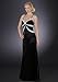 Formal Evening Gown. Beaded Dress for Prom, Party Dress by Sean Collection (70067) Black/Silver L