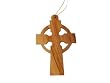 Olive Wood Celtic Cross Ornament (5"H)
