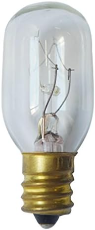 Art Bulb (50 Pack) Clear Glass Tubular Incandescent Night Light Bulb, 120V 15W E12 Candelabra Base for Himalayan Salt Lamp and Christmas Strings