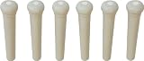 Graph Tech Tusq Ivory Acoustic Guitar Bridge Pins, White Black Dot