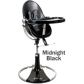 Bloom Fresco Loft Highchair in Midnight Black Leatherette - Blac