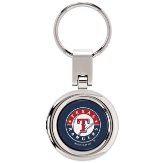 Texas Rangers Domed Metal Keychain