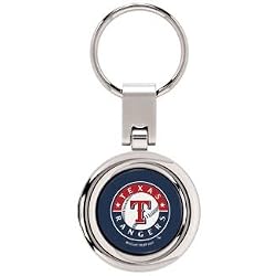 Texas Rangers Domed Metal Keychain