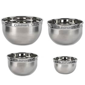 Cuisinart 4 Piece Stainless Steel Mixing Bowl Set by Cuisinart