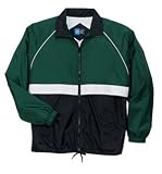 Sport-Tek - Colorblock Nylon Jacket Hunter/White/Black-4XL