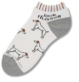 Sporting Goods : Pair of Jack Russell Short Socks - Great Gift for Dog Lover