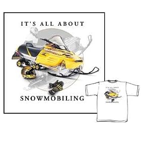 It's All About Snowmobiling White Adult T-shirt - XX Large