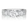 Luxury Engagement Rings: 2 2/3ct Antique Design Diamond Engagement Ring in 14k White Gold