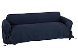 Classic Slipcovers Dark Denim Loveseat Slipcover