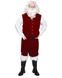 Velvet Santa Claus Large Vest w/ Gold Buttons