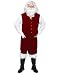 Velvet Santa Claus Large Vest w/ Gold Buttons