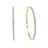 Diamond Fascination 14K Gold Diamond Accent Large Hoop Earrings