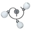 TRIO-Leuchten 873890307 ES-Schnecke, inklusiv 3 x E14, 11W, Spirale, � 25 cm, Nickel matt, Glas opal matt, � 10 cm