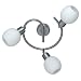 TRIO-Leuchten 873890307 ES-Schnecke, inklusiv 3 x E14, 11W, Spirale, � 25 cm, Nickel matt, Glas opal matt, � 10 cm