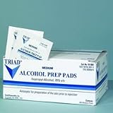 Alcohol Prep Pad: 1(1/8) x 2(3/8), Sterile -Box of 100
